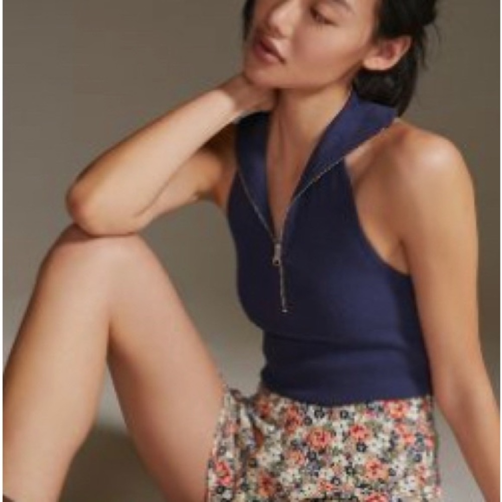 NWT Maeve Quarter-Zip Halter 3X